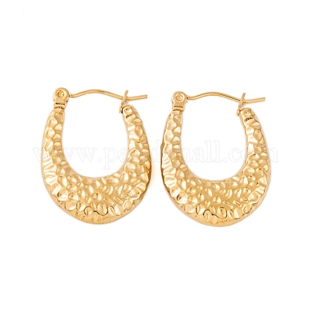 Ионное покрытие (ip) серьги-кольца из нержавеющей стали 304 для женщин EJEW-P279-21G-1