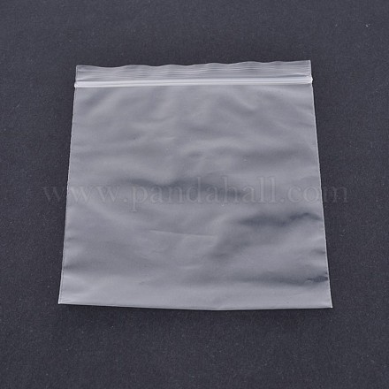 プラスチックジップロックトップシールバッグ  再封可能な包装袋  長方形  透明  10x7cm  片側の厚さ：2ミル（0.05mm）  約100個/袋 X-OPP-O002-7x9cm-1