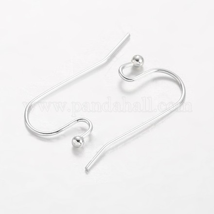 Brass Earring Hooks KK-F371-24S-1