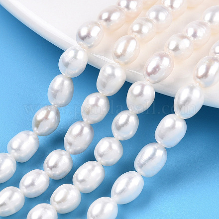 Fili di perle di perle d'acqua dolce coltivate naturali PEAR-N012-06M-1