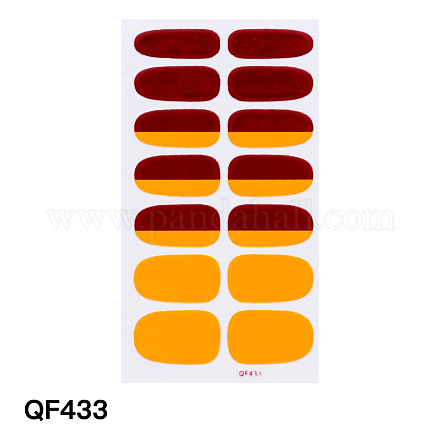 Envolturas de cubierta completa pegatinas de esmalte de uñas MRMJ-Q063-QF433-1