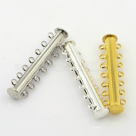 7-strands Brass Magnetic Slide Lock Clasps KK-H308-M-1