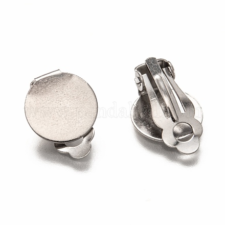 304 hallazgo de pendientes de clip de acero inoxidable STAS-L259-001D-P-1