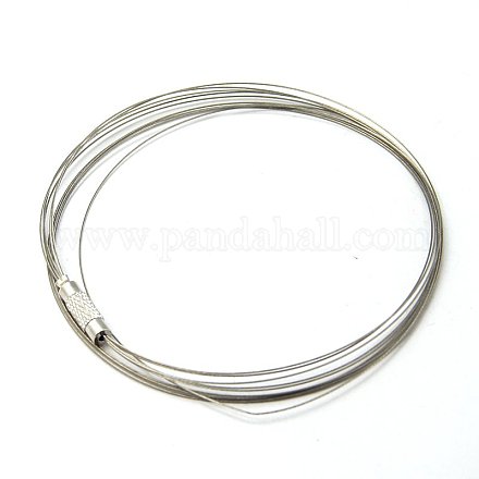 Steel Wire Bracelet Cord BJEW-E097-09-1