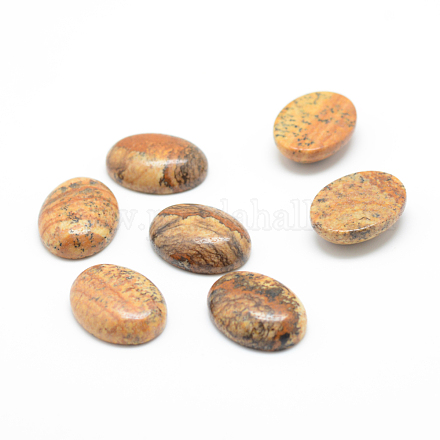 Naturales jaspe piedras preciosas cabuchones G-T020-13x18mm-12-1