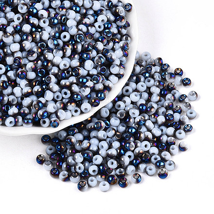 6/0 полупокрытая стеклянная бусина SEED-N008-04D-1