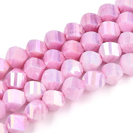 Антикоррозийные гальванические стеклянные бусины GLAA-T025-8mm-14H-1