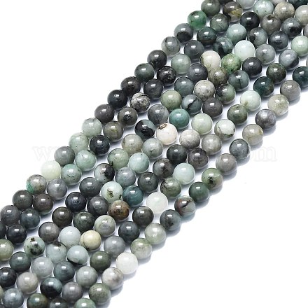 Fili di perle di quarzo smeraldo naturale G-F715-104A-1