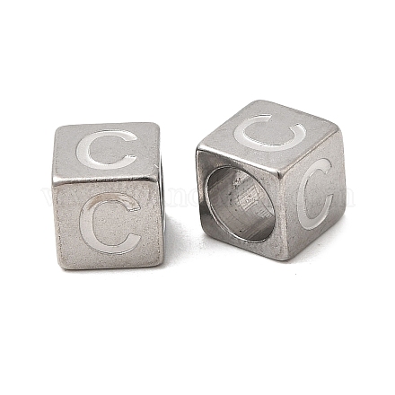 Европейские бусины из нержавеющей стали 304 STAS-D382-02C-P-1