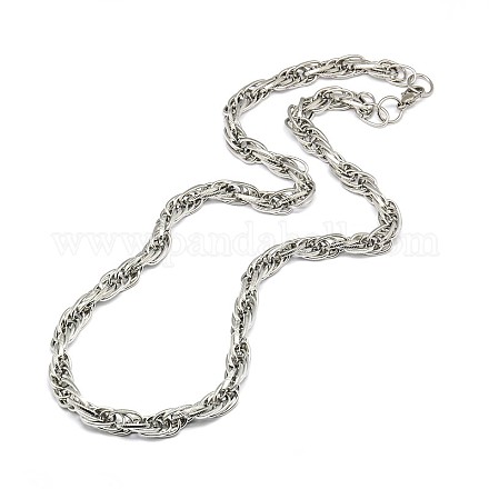 Collane 304 a catena corda in acciaio inox moda per gli uomini STAS-A028-N048P-S-1