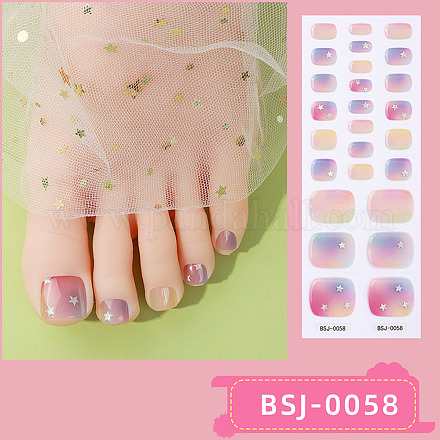 Pegatinas para uñas de los pies de cobertura completa MRMJ-YWC0001-BSJ-0058-1