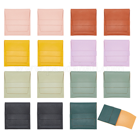 Nbeads 16шт 8 цвета сумки для хранения ювелирных изделий из искусственной кожи ABAG-NB0001-99-1