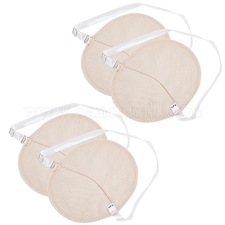 GORGECRAFT 2 Pair Underarm Sweat Pads Reusable Summer Armpit Sweat Absorbing Guards with Shoulder Strap Washable Anti-Perspiration Absorbent Deodorants Patch Shields for Women and Men Antique White AJEW-WH0505-39-1