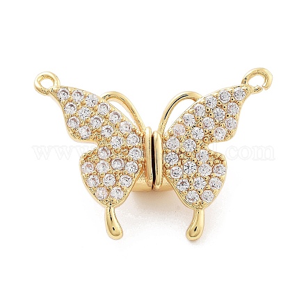 Латунные микропаве прозрачные подвески с фианитом KK-C066-02G-1