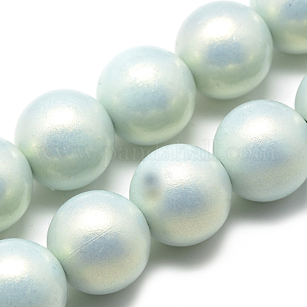 Perles acryliques opaques peintes à la bombe ACRP-Q024-18mm-G01-1