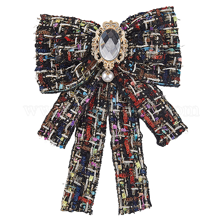 Полиэстеровые броши-банты для одежды-рюкзака JEWB-WH20006-10B-1