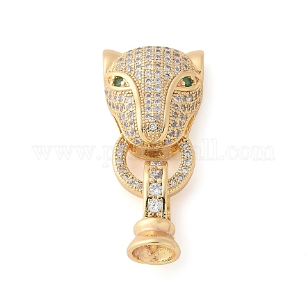 Латунные микро проложить кубического циркония раз за застежками KK-L289-001G-1