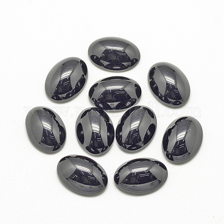 Cabochons naturales de piedra negra X-G-R415-14x10-46-1
