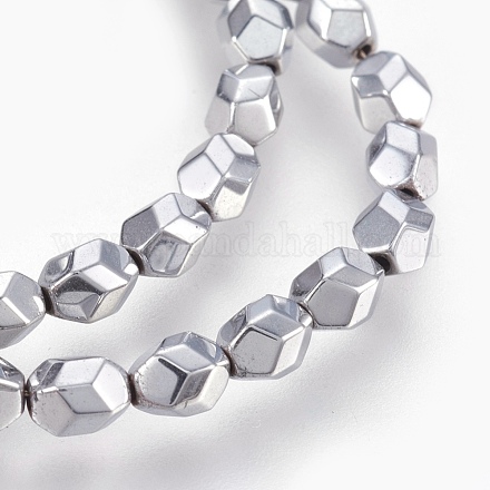 Chapelets de perles hématite électrolytique synthétique sans magnétique G-E498-06B-07-1