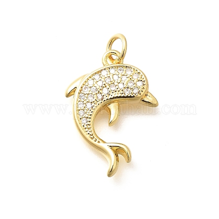 Латунные микропаве прозрачные подвески с фианитом KK-Q040-03I-G-1