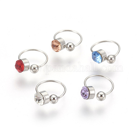 304 Stainless Steel Clip-on Earrings STAS-A037A-P-1