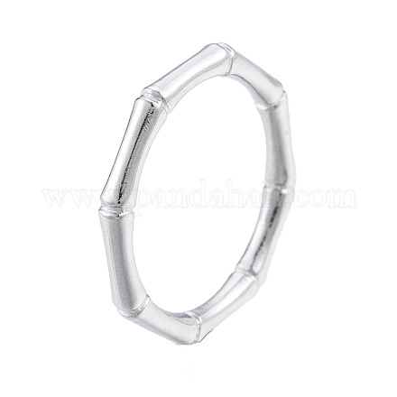 201 anello da dito adesivo in bambù in acciaio inossidabile per donna RJEW-N038-130P-1