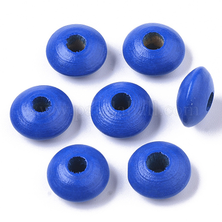 Dyed Natural Beech Wood Beads WOOD-T015-43A-1