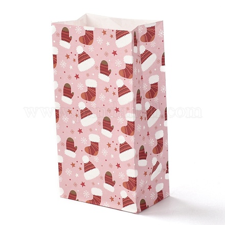 Bolsas de papel rectangulares con tema navideño CARB-G006-01C-1