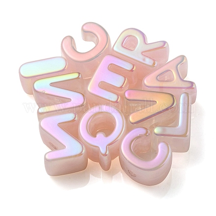 Непрозрачные радужные переливающиеся акриловые бусины OACR-P010-23G-1