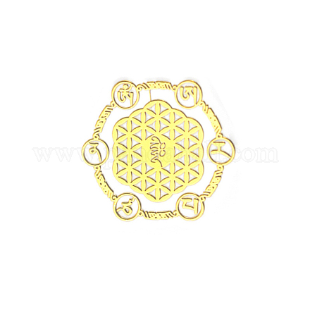 Adesivi decorativi autoadesivi in ottone chakra WG60667-32-1