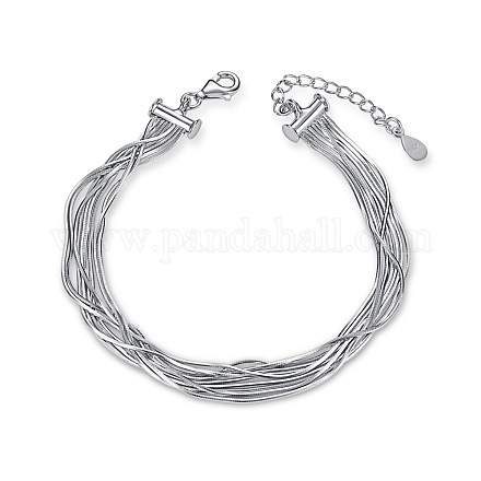 Shegrace eleganti braccialetti multifilo in argento sterling 925 JB177A-1