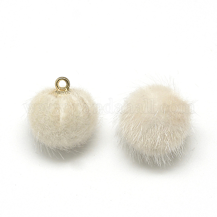 Faux Mink Fur Covered Charms WOVE-S084-38H-1