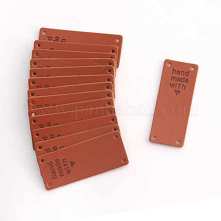 Étiquettes d'étiquettes en simili cuir PURS-PW0001-481A-1