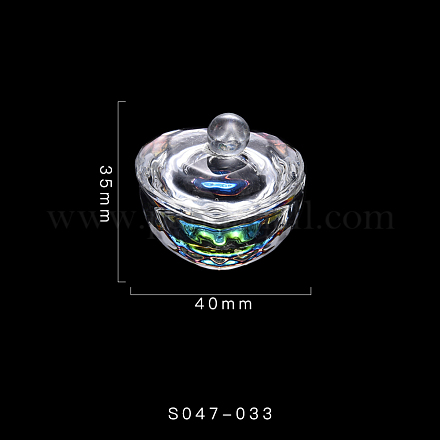 Сердце дизайн ногтей стекло dappen блюдо MRMJ-S047-033-1