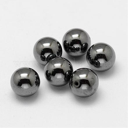 Perles en hématite synthétique sans magnétiques G-P162-02-6mm-1