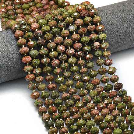 Природные Unakite бисер нитей G-P573-A04-01-1