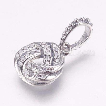 Thai 925 Sterling Silber Charms STER-G018-08AS-1