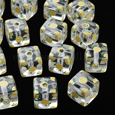 Perles acryliques transparents imprimés MACR-S374-08A-01-1