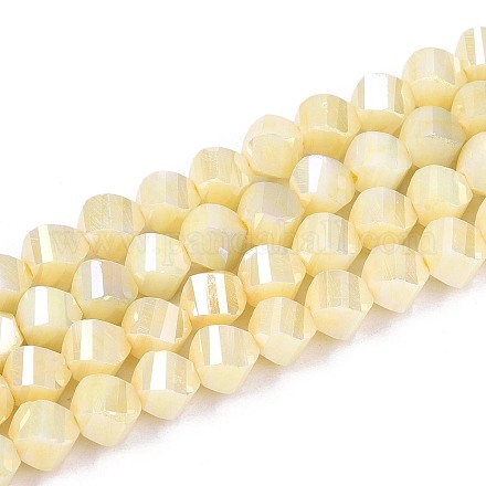 Антикоррозийные гальванические стеклянные бусины GLAA-T025-6mm-14H-1