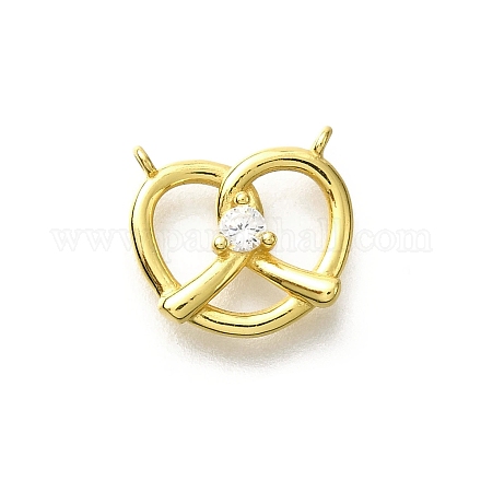 925 подвеска в форме сердца из стерлингового серебра с прозрачными кубическими цирконами STER-P067-03G-1