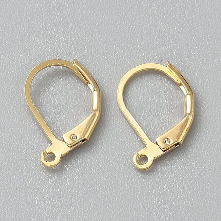 4 шт. латунные серьги с защелкой KK-BBC0013-86-1