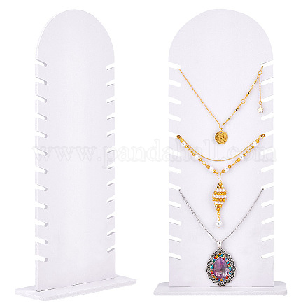 Wood Foldable Necklace Display Stands NDIS-WH0010-10-1