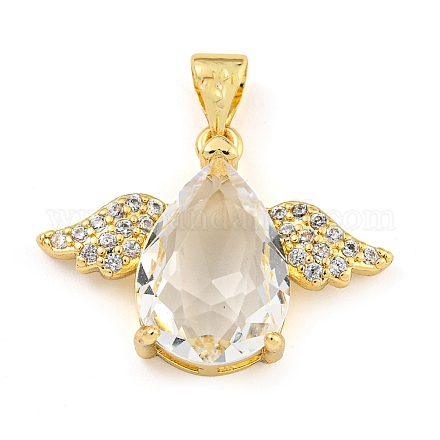 Покрытие стойки латунь микропаве прозрачные подвески из кубического циркония ZIRC-L100-151G-01-1