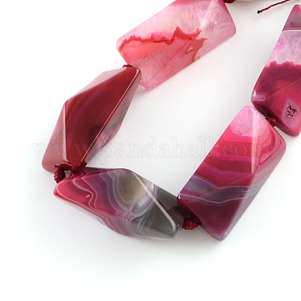 Dyed Natural Agate Bead Strands G-Q941-016B-1