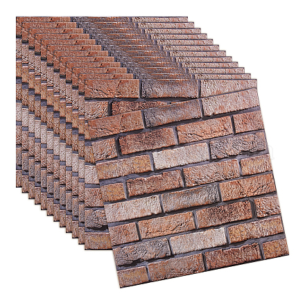 3d кирпичный узор ПВХ самоклеющиеся наклейки на стену DIY-WH0308-550A-1