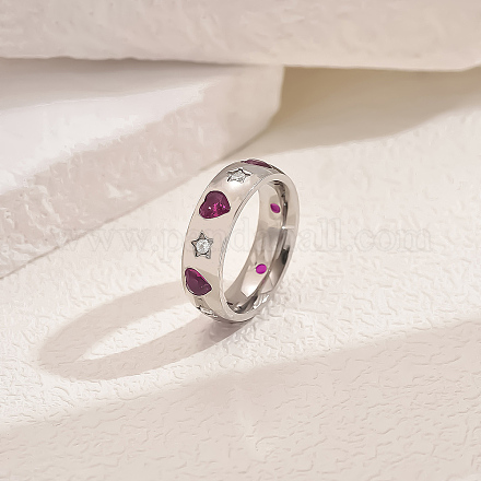 Латунные кольца с цирконием микро паве для женщин AJ0681-1-1