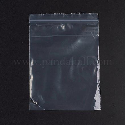 プラスチックジップロックバッグ  再封可能な包装袋  トップシール  セルフシールバッグ  長方形  ホワイト  17x12cm  片側の厚さ：2.1ミル（0.055mm）  100個/袋 OPP-G001-F-12x17cm-1
