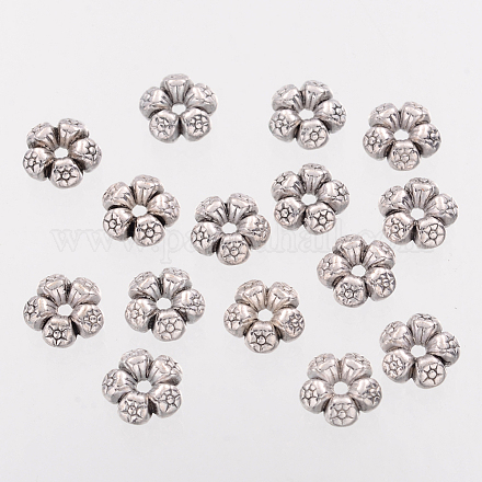 Charms del corazón del estilo tibetano entrepiezas de plata de los abalorios X-AC0752-NF-1