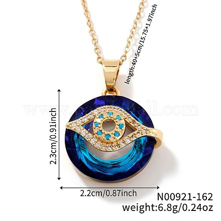 Латунные ожерелья со стеклянными подвесками от сглаза AA7178-7-1