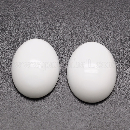 Oval natürliche weiße Jade cabochons G-K020-18x13mm-12-1